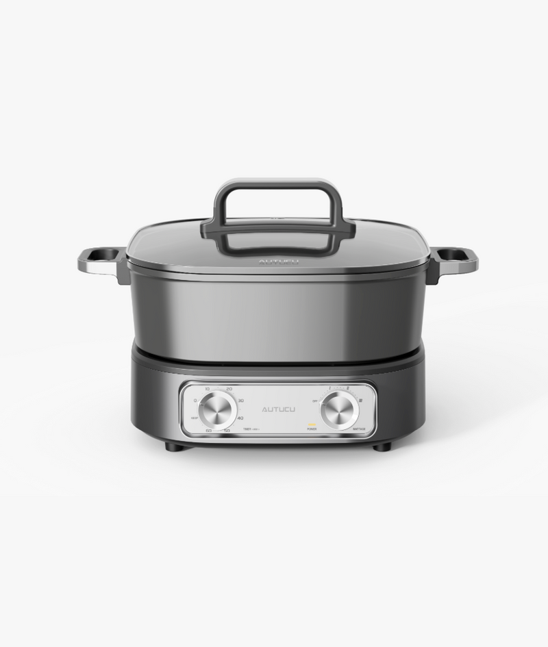 Bridge Pro Cooker N21NA Pro Slow Cooker 10 Quart, 8-in-1 Programmable PFOA-Free Ceramic ...