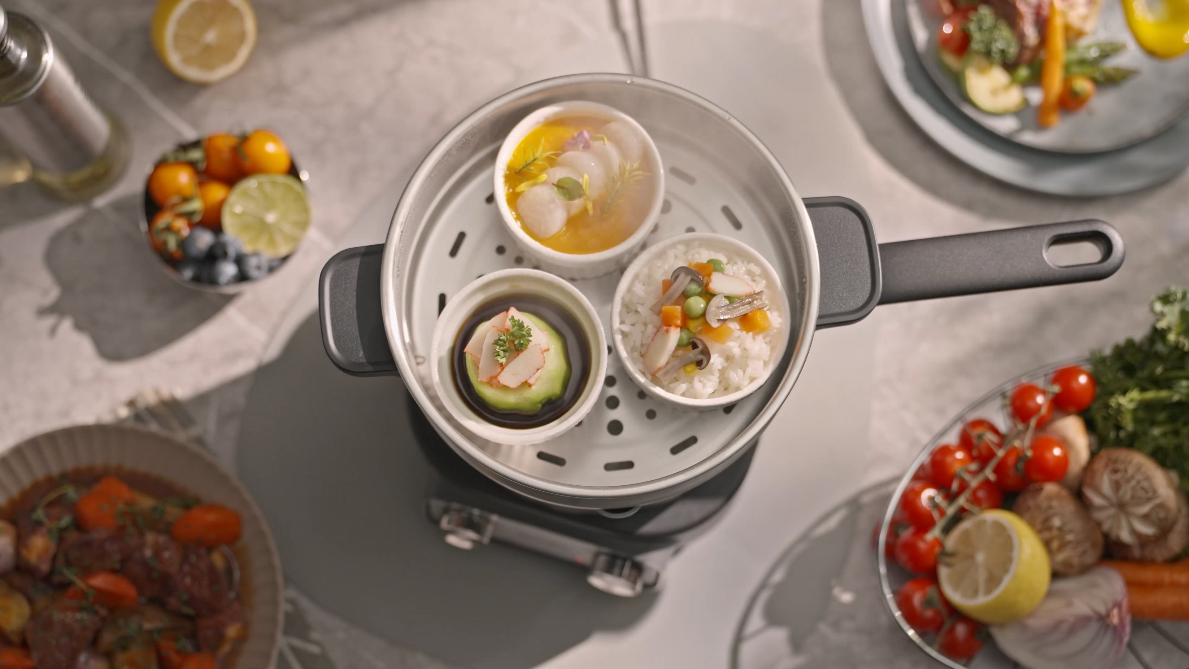 N73SNA Hot Pot Electric Nonstick, PFOA-Free Multi-Cooker 2.5 Quart